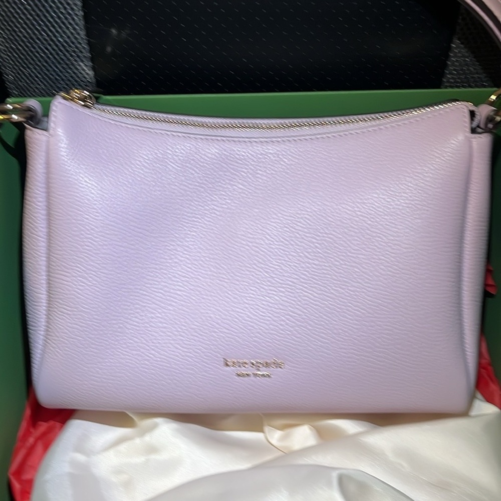 Kate Spade Knott Pebbled Leather Shoulder Bag - Violet Mist - Picture 4 of 8